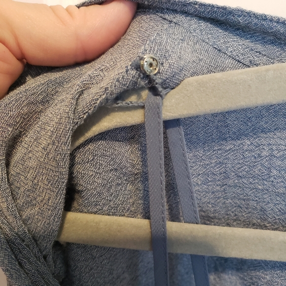 Lucky Brand Chambray Tie Waist Dress XS - Picture 9 of 9